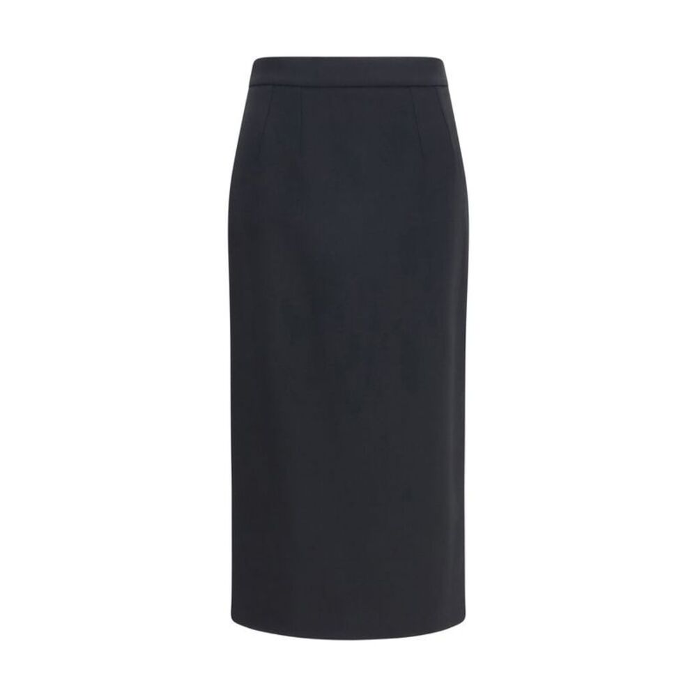 Dolce & Gabbana Black Wool Oves Aries Long Women's Skirt